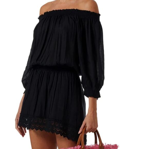 Melissa Odabash Dresses & Skirts - Melissa Odabash Black Ivy Cover Up Dress Size Small Beach Club Travel NEW $216